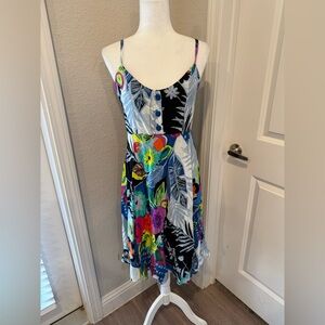 Jams World Colorful Floral Dress Tropical Sz S